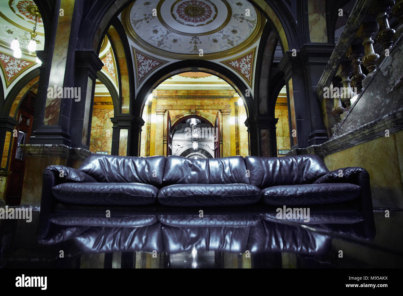 Glasgow City Chambers Marmortreppe Eingang Stockfoto