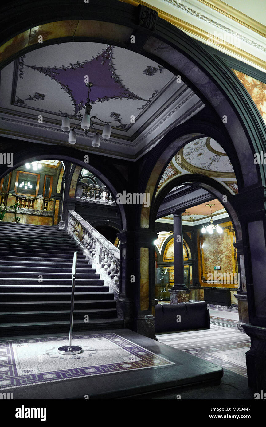 Glasgow City Chambers Marmortreppe Eingang Stockfoto