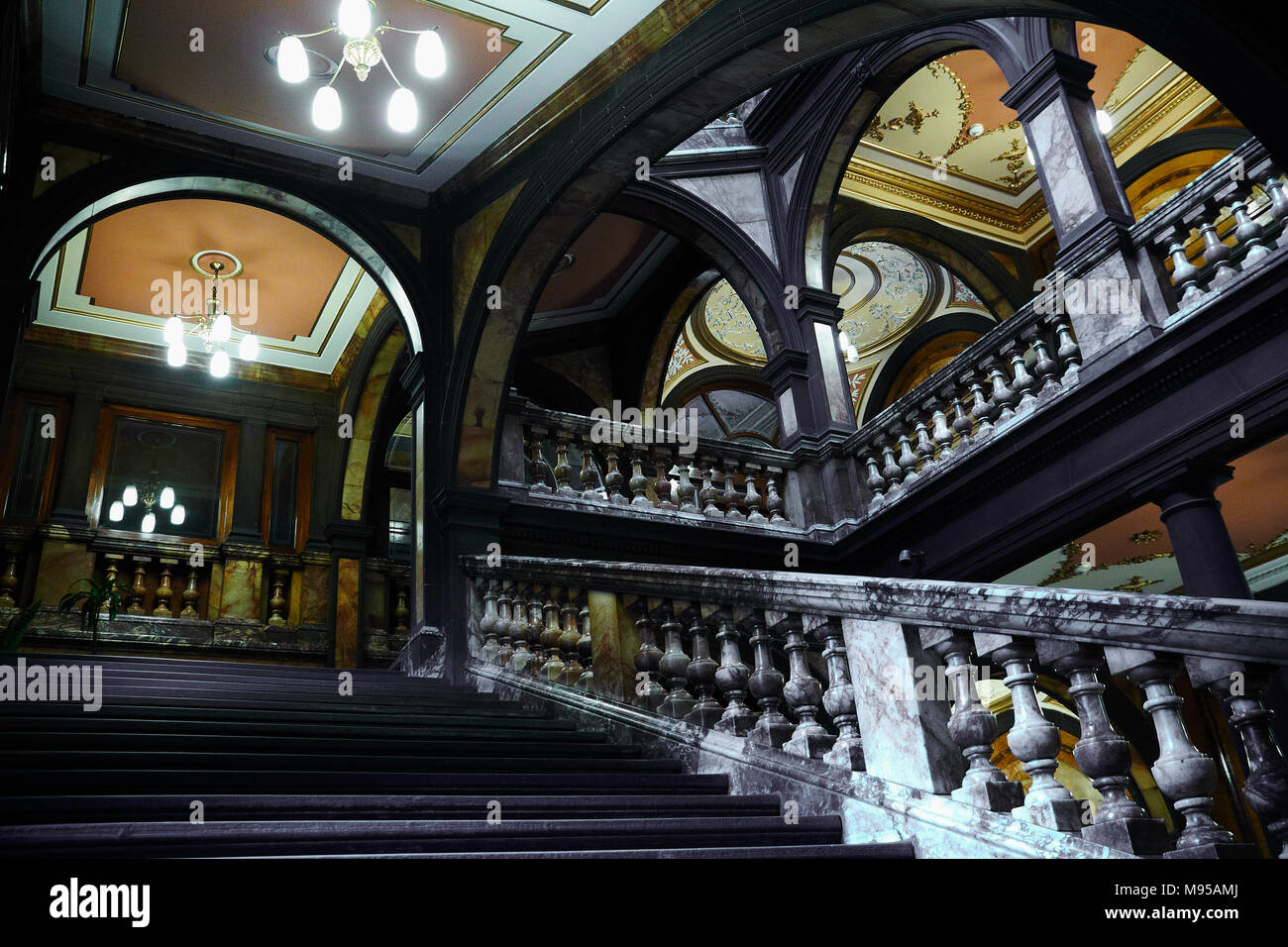 Glasgow City Chambers Marmortreppe Eingang Stockfoto