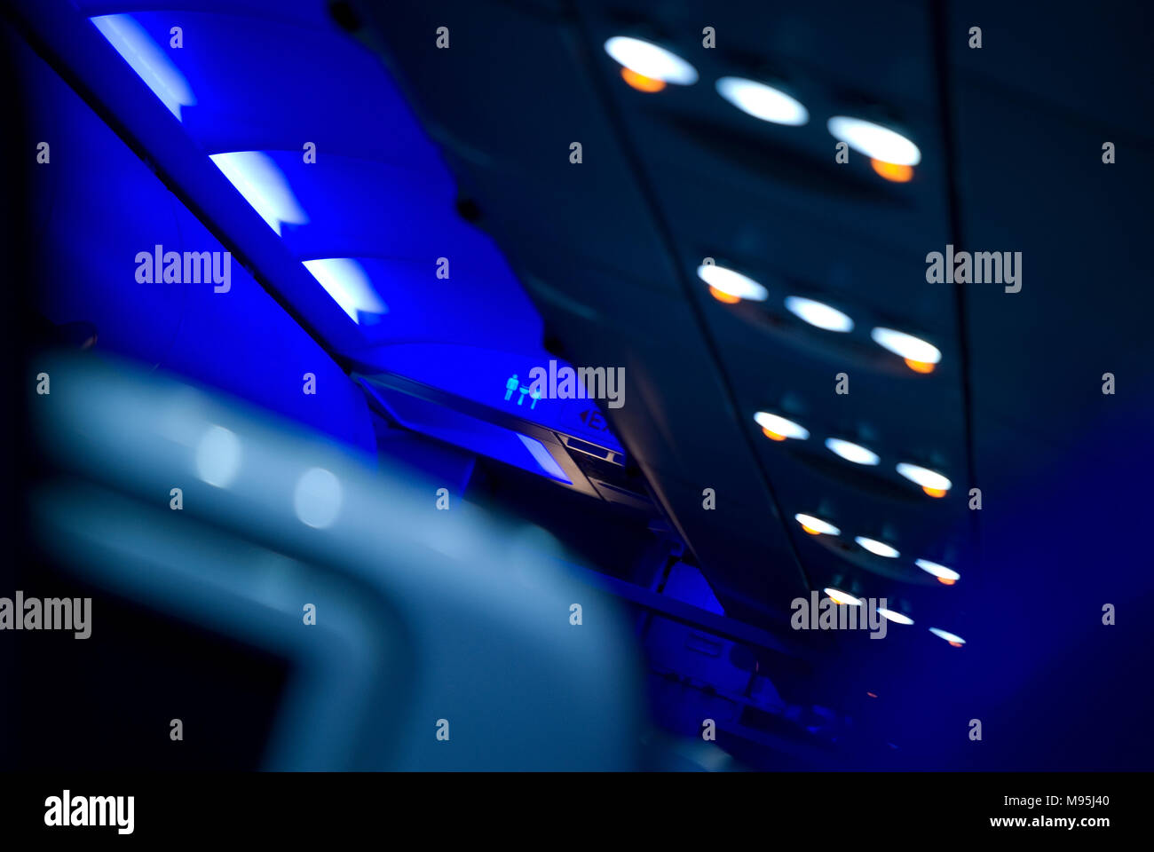 Flugzeug innen Stockfoto