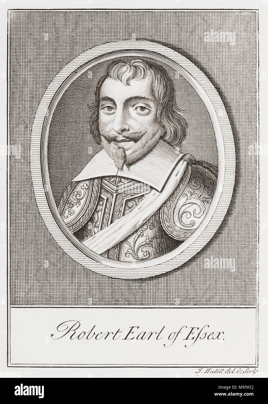 Robert Devereux, Earl of Essex, 1591 - 1646. Englische Parlamentarier und Soldat. Von der Woodburn Galerie von seltenen Porträts, veröffentlicht 1816. Stockfoto