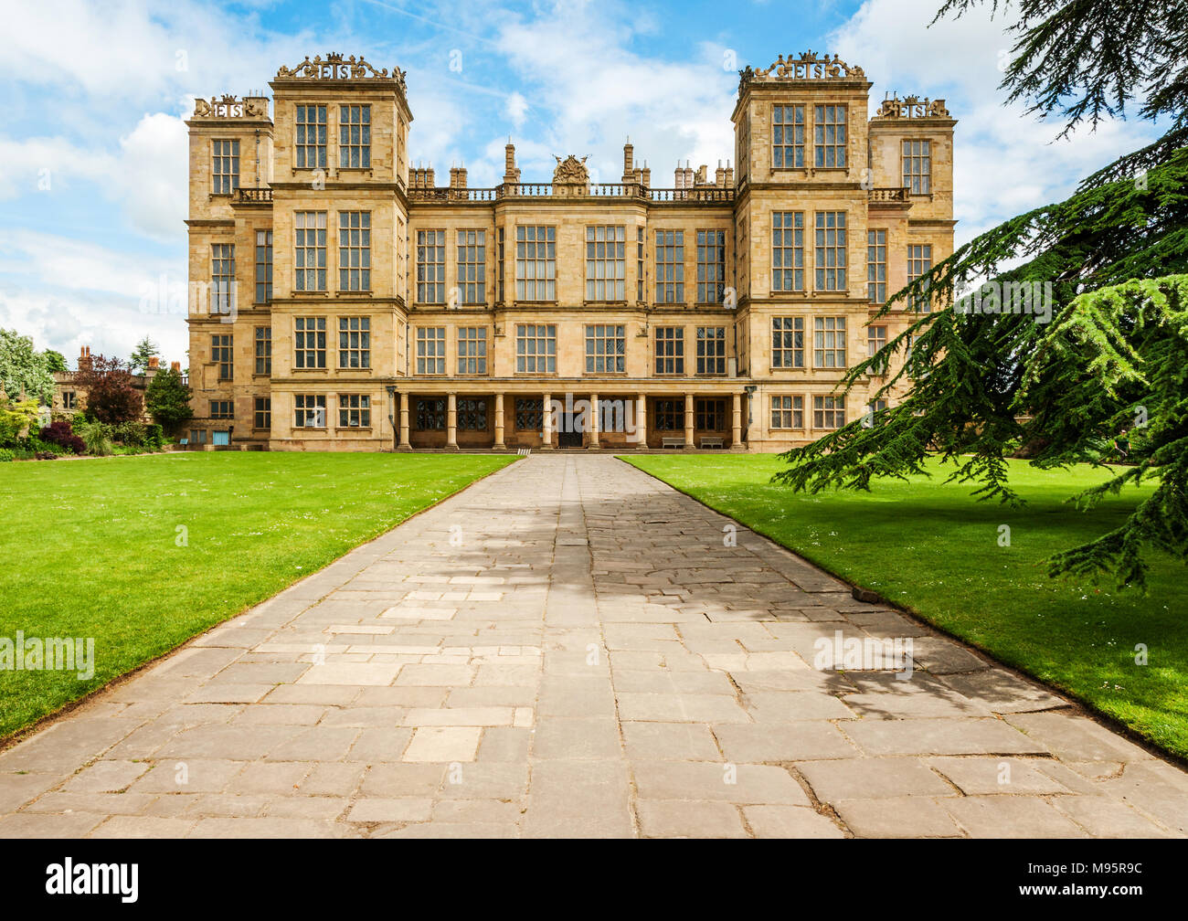 Hardwick Hall von Robert Smythson für Bess von Hardwick - Derbyshire UK gebaut Stockfoto