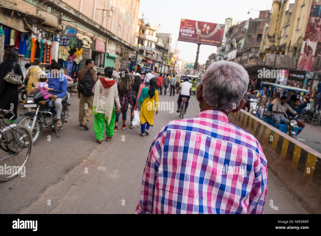 Indien, Varanasi, Rikscha Stockfoto