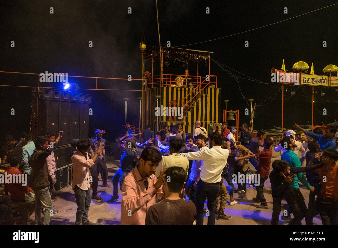 Indien, Varanasi, lokale Partei Stockfoto