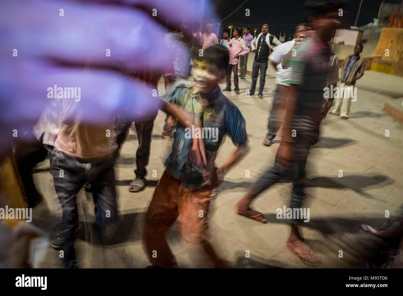 Indien, Varanasi, lokale Partei Stockfoto