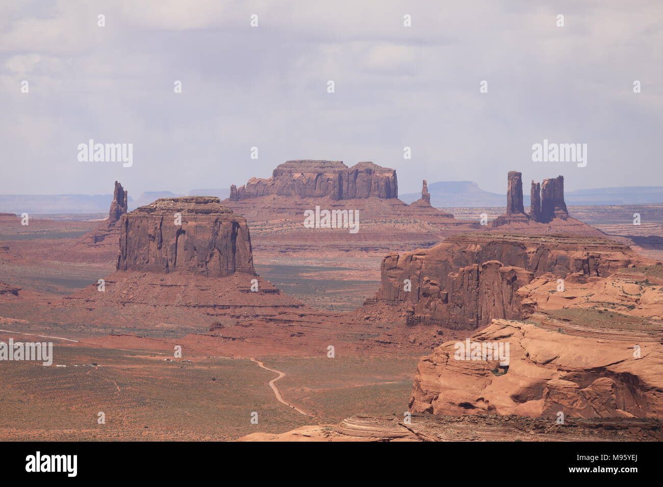 Monument Valley Blick von Jagden Mesa Stockfoto