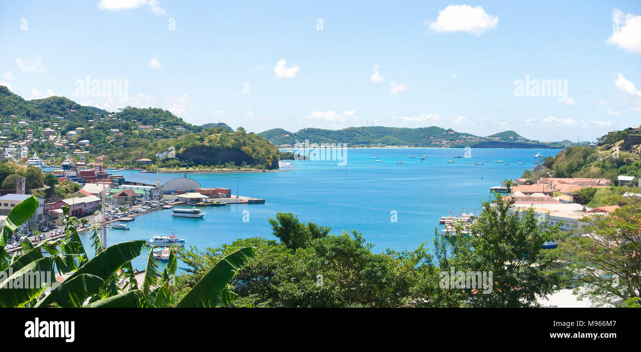 Karibik - Grenada Insel - Saint George's Inner Harbor und Devils Bay Stockfoto