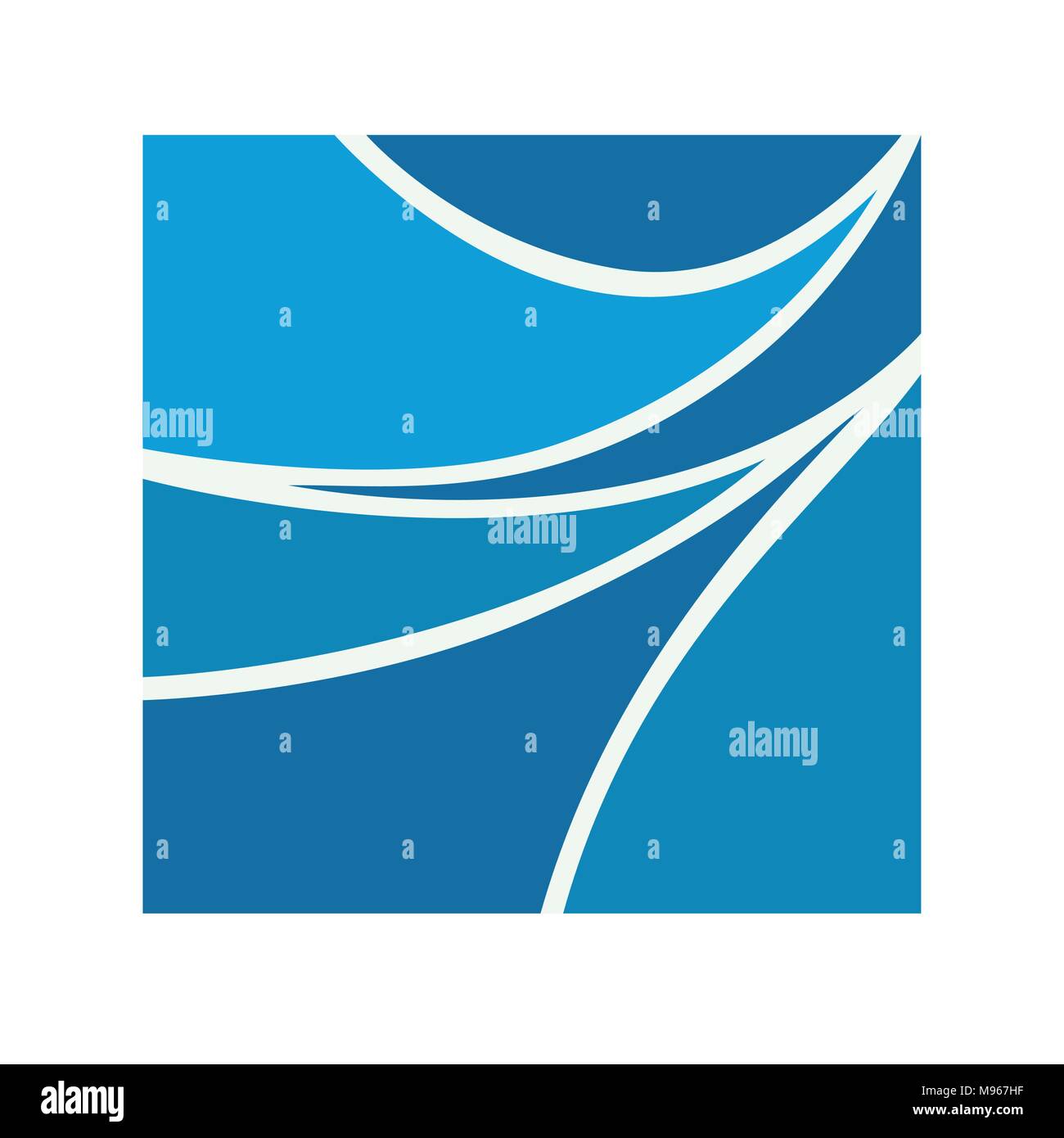 Wasser Welle Logo Design. Kosmetik Surf Sport Logo Konzept. Platz aqua-Symbol. Stock Vektor