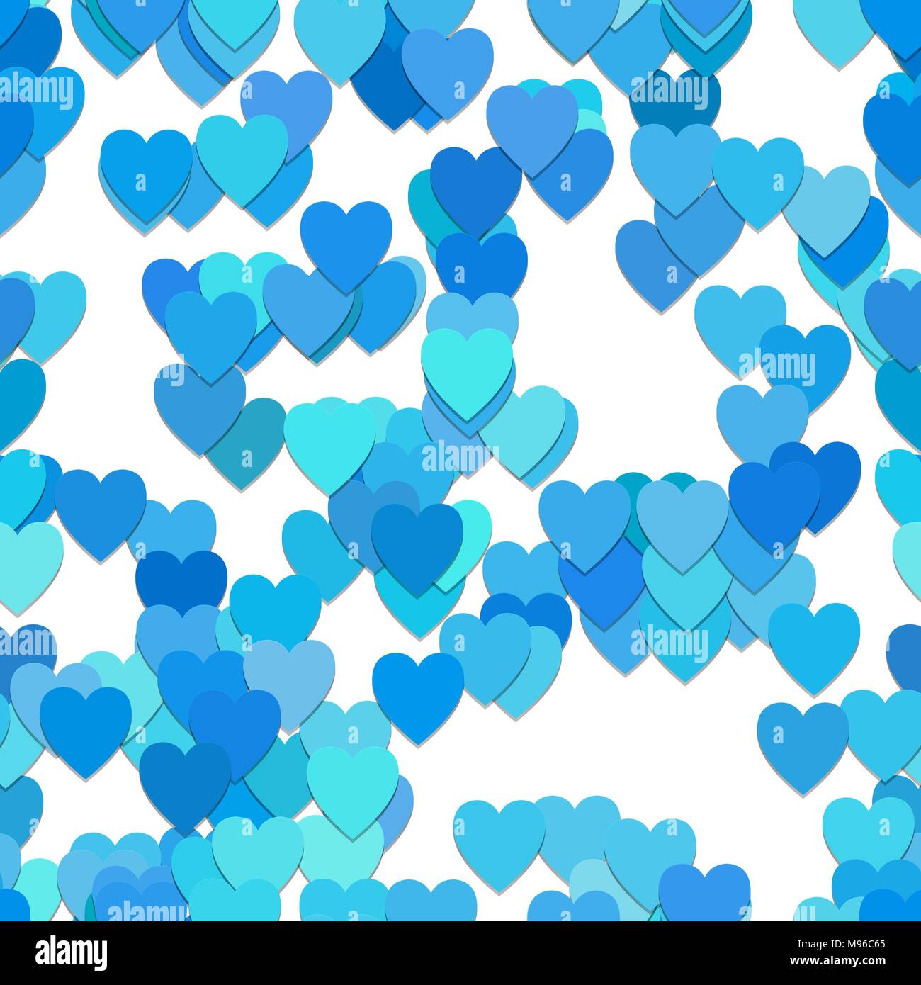 Wiederholen Herz Muster Hintergrund Vector Illustration Von Herzen In Hellblau Gehalten Und Mit Schatteneffekt Stock Vektorgrafik Alamy