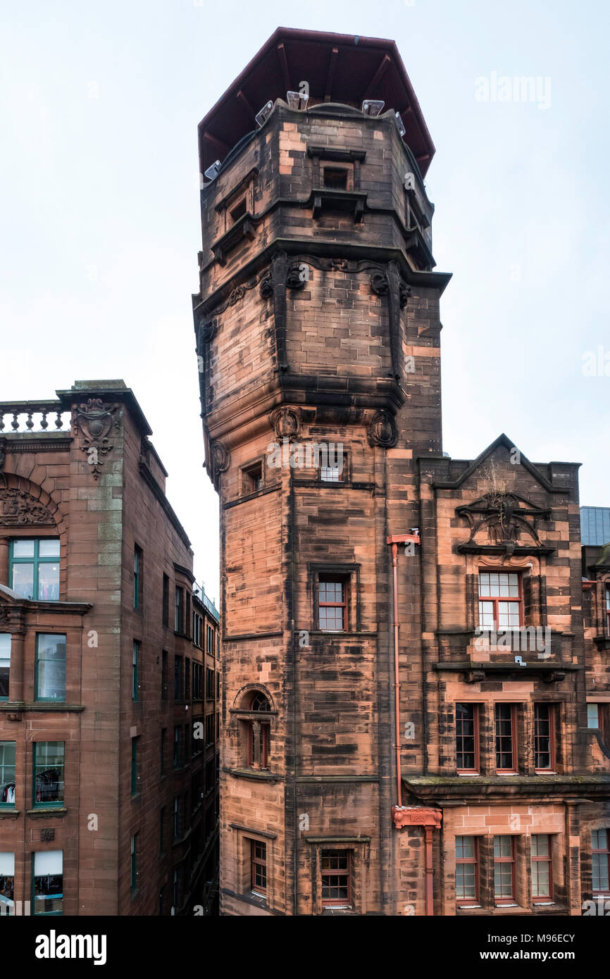 Außen auf den Leuchtturm, ScotlandÕs Zentrum für Design und Architektur, der ehemalige Glasgow Herald Gebäude, entworfen vom Architekten Charles Rennie Macki Stockfoto