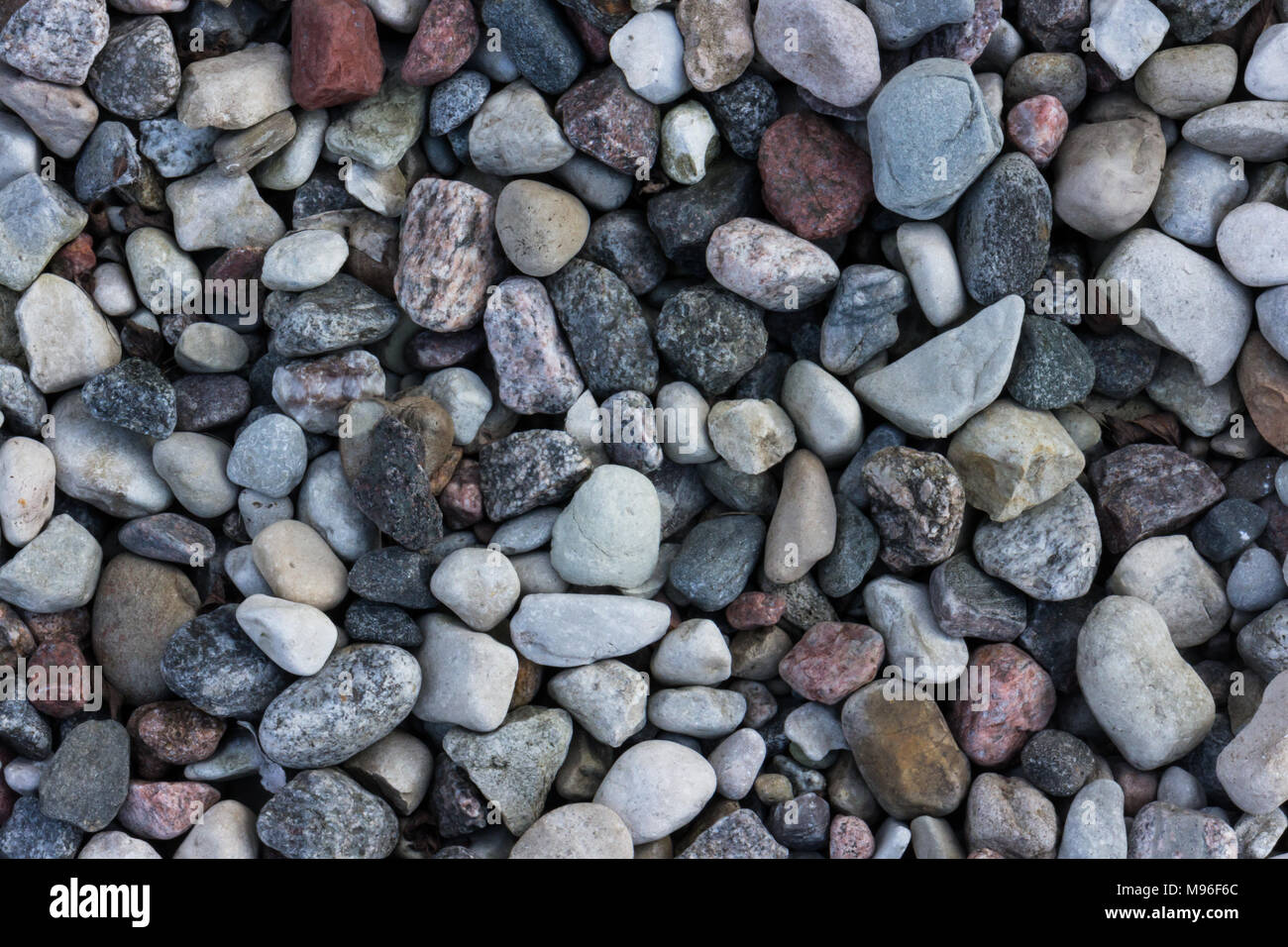 Glatten runden farbiges Wasser Steine Stockfoto