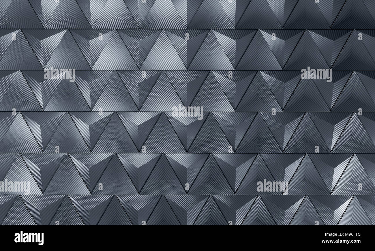 3D-rendering Image der geometrischen Carbon Hintergrund Stockfoto