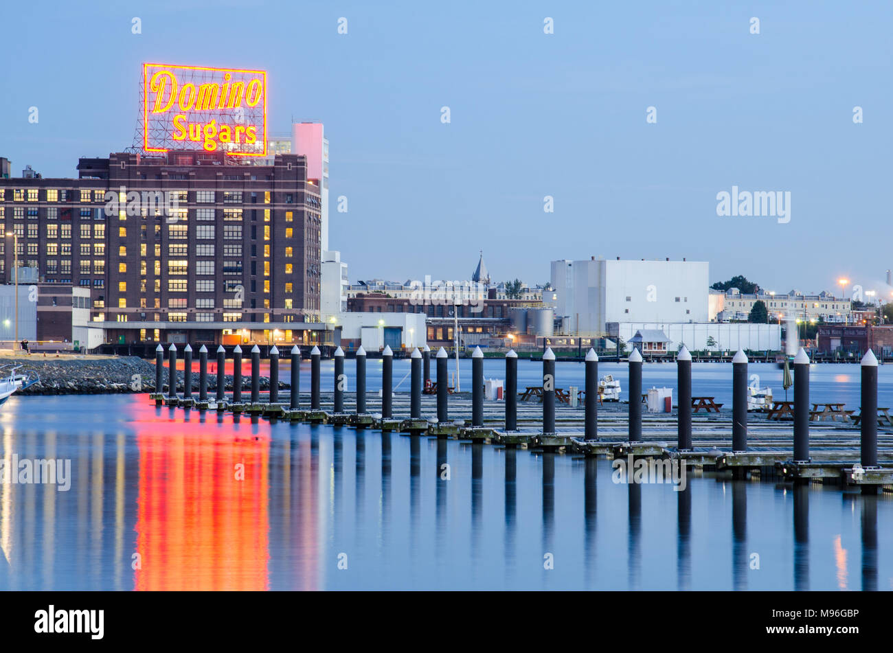 Die Domino Zucker Fabrik in Baltimore, Maryland Stockfoto