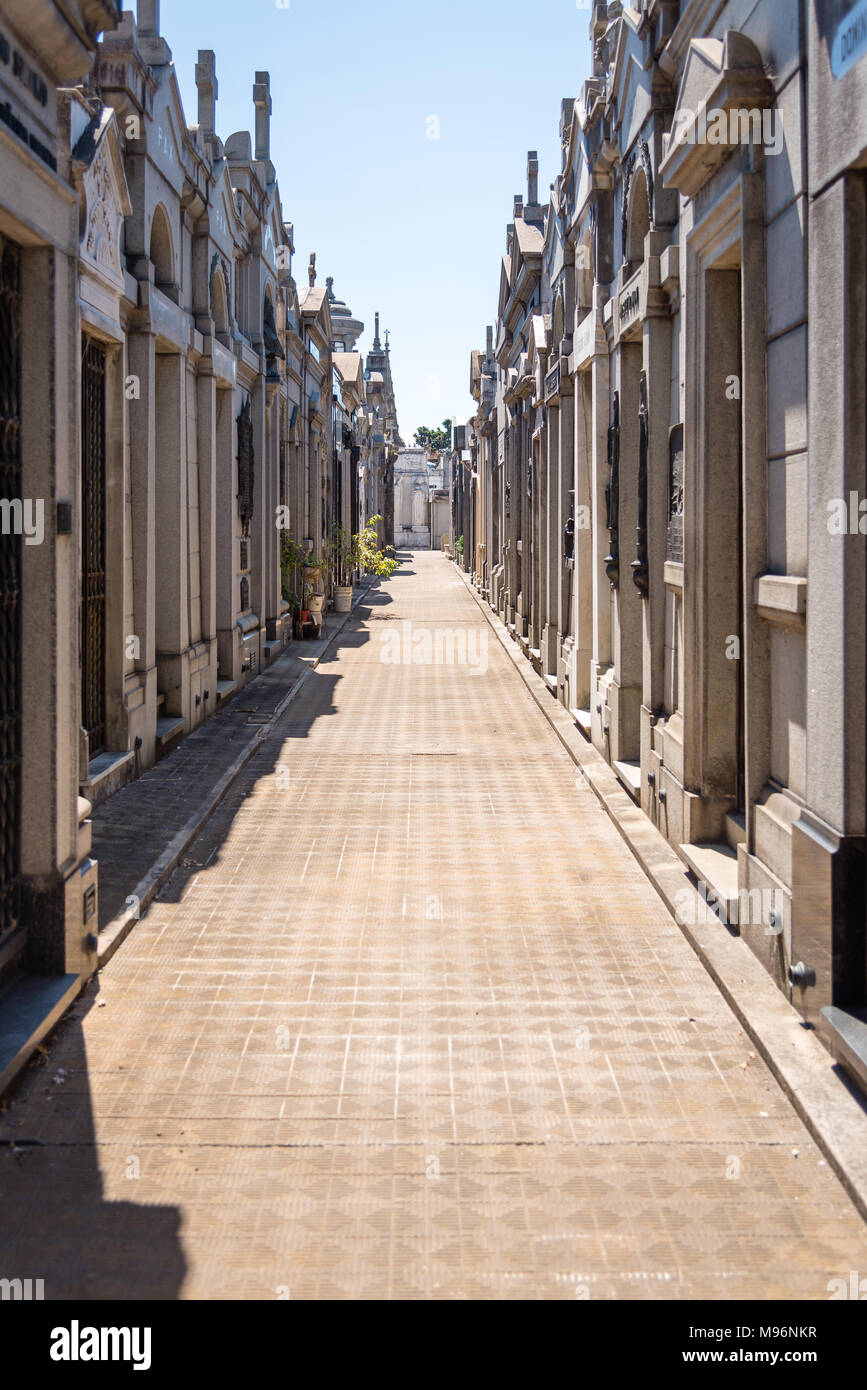 La Recoleta Friedhof, Viertel Recoleta, Buenos Aires, Argentinien Stockfoto