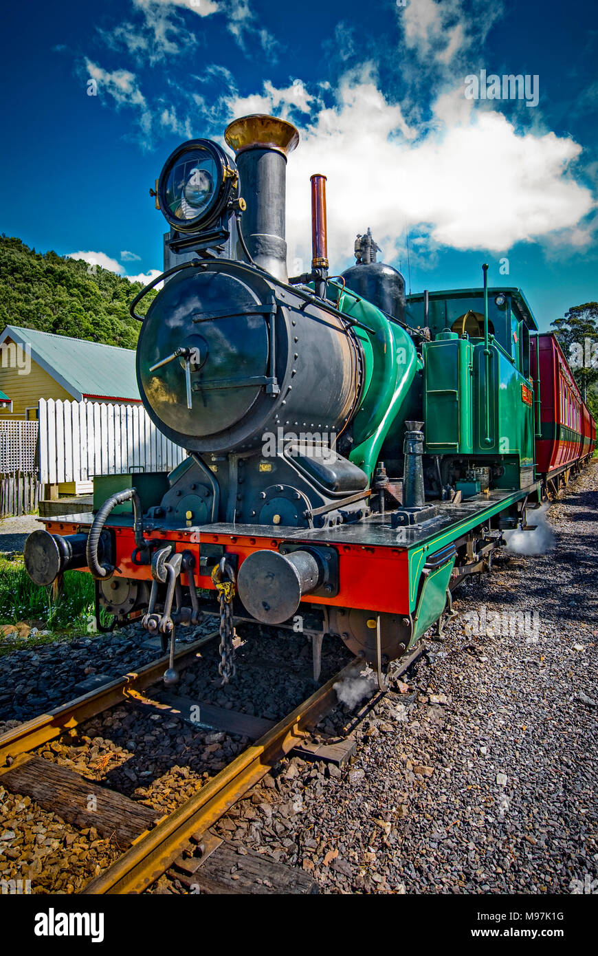 Australien, Tasmanien, Museumsbahnhof, Lynchford, Dampflok Stockfoto