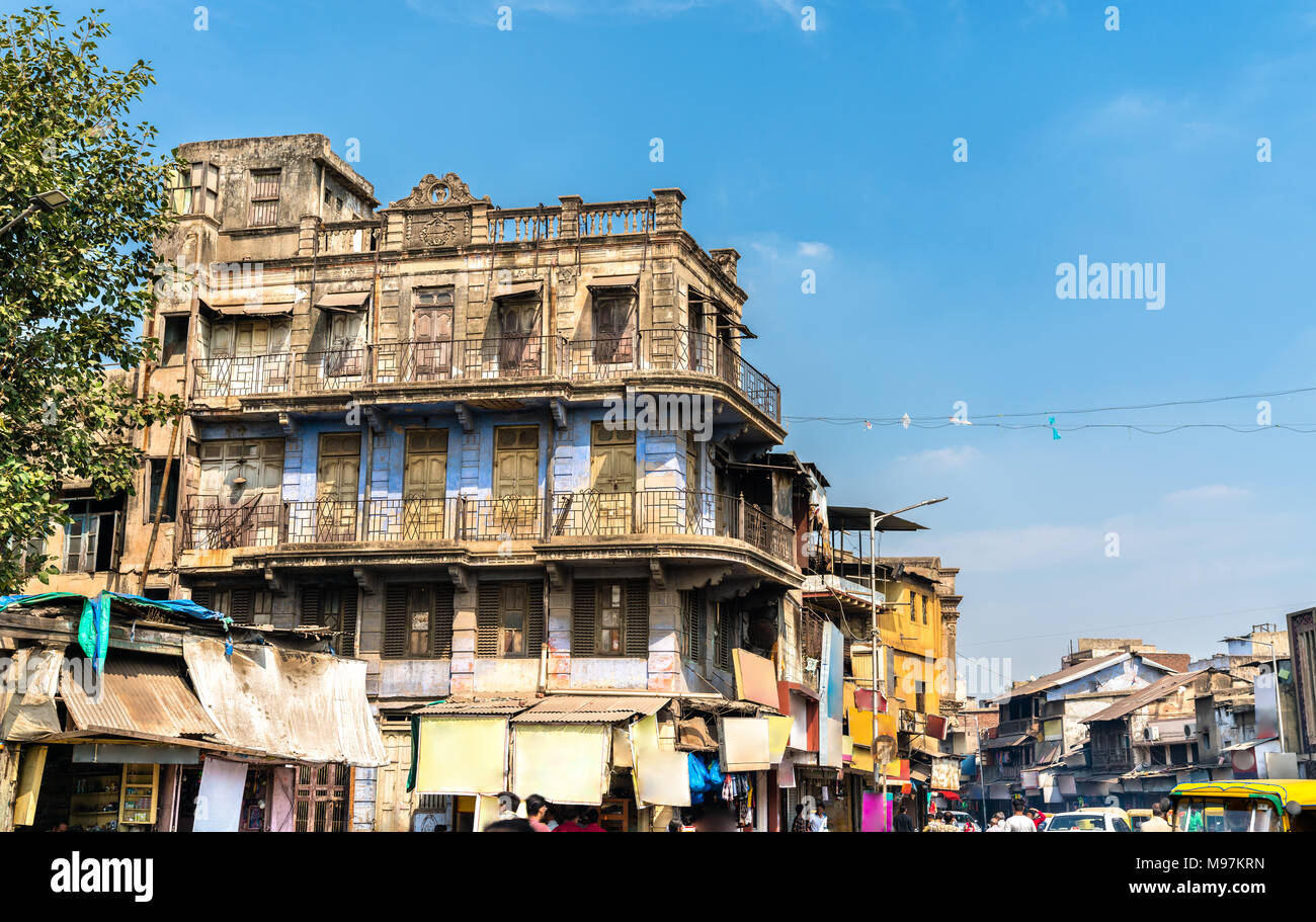Typische Gebäude in Ahmedabad, Gujarat, Indien Stockfoto