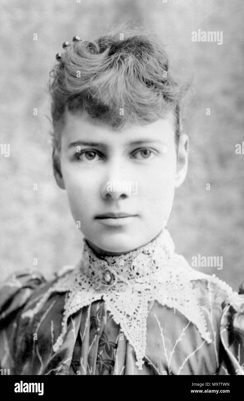 Nellie Bly. Porträt der amerikanischen Journalistin Elizabeth Cochrane Seemann (1864-1922), durch H J Myers, um 1890 Stockfoto