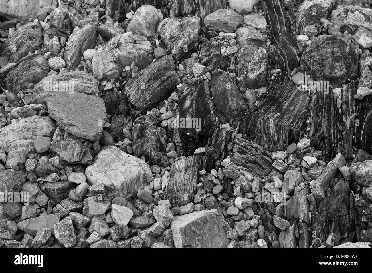 Granit Stein am Ufer des Meeres. Stockfoto