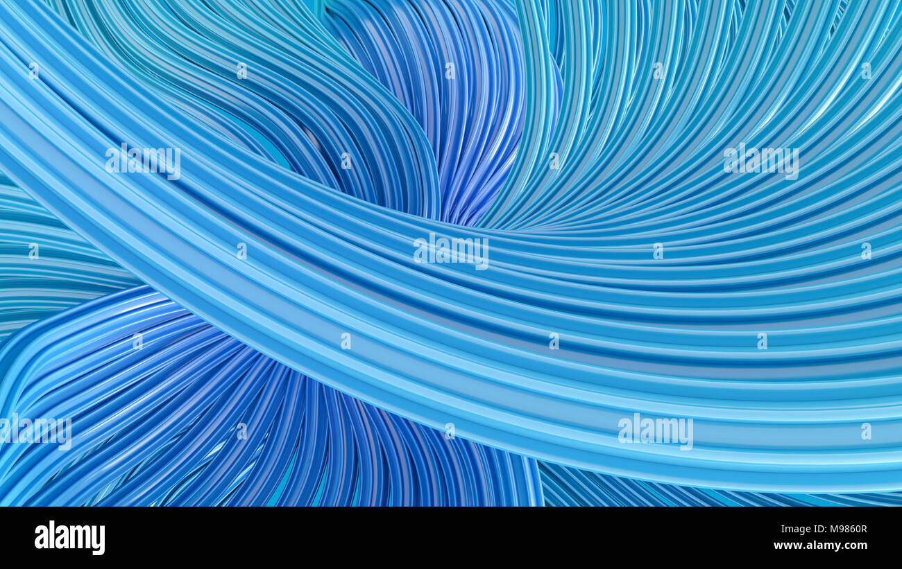 Abstrakte wirbelnden Wellen, 3D-Rendering Stockfoto