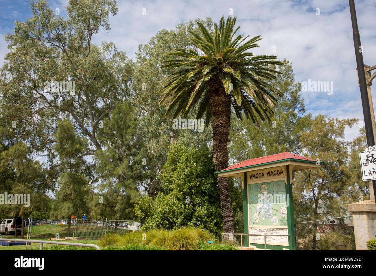 Wagga Wagga Stadt in New South Wales mit lokalen regionale Karte, Australien Stockfoto