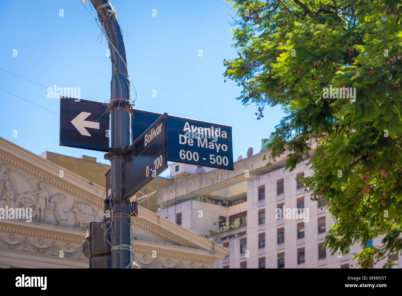 Straßenschild in Buenos Aires, Argentinien Stockfoto