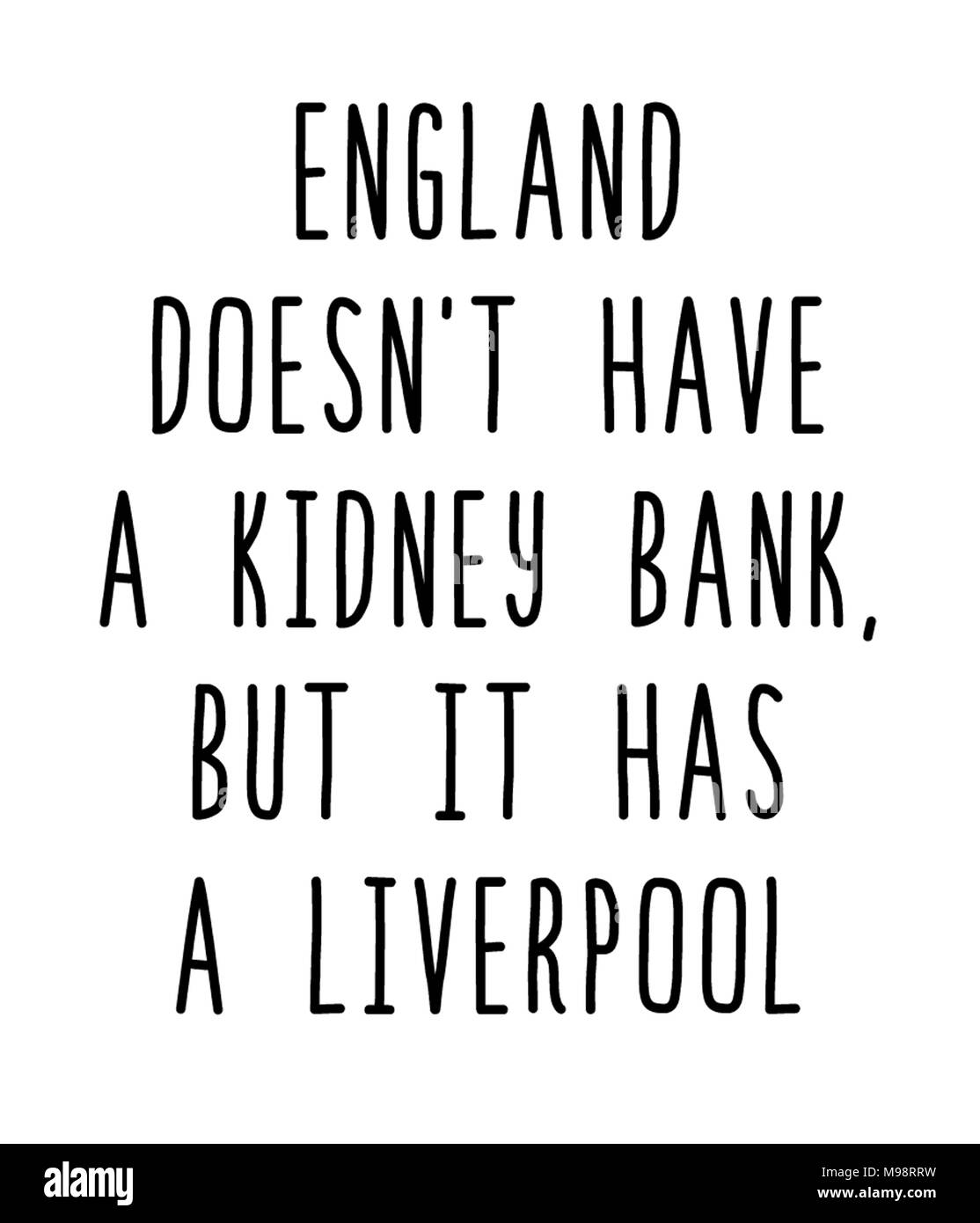 England hat nicht eine Niere Bank aber es hat eine Liverpool Stockfoto