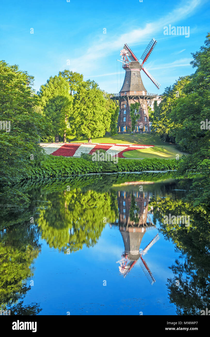 Mühle - ein Wahrzeichen der Stadt Bremen, Deutschland Stockfoto