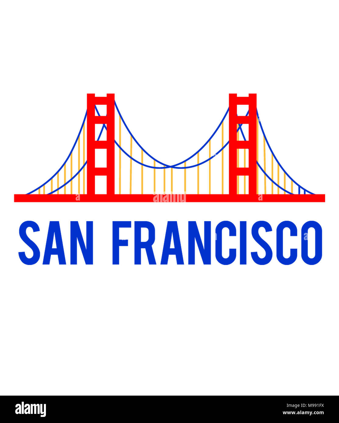 Bridge in San Francisco Stockfoto