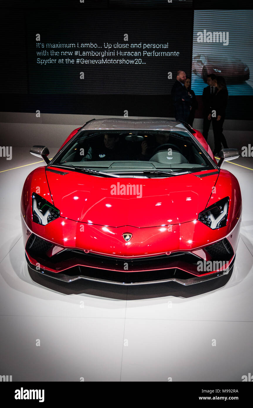 Lamborghini Aventador Geneva Motor Show Stockfotos und -bilder Kaufen -  Alamy