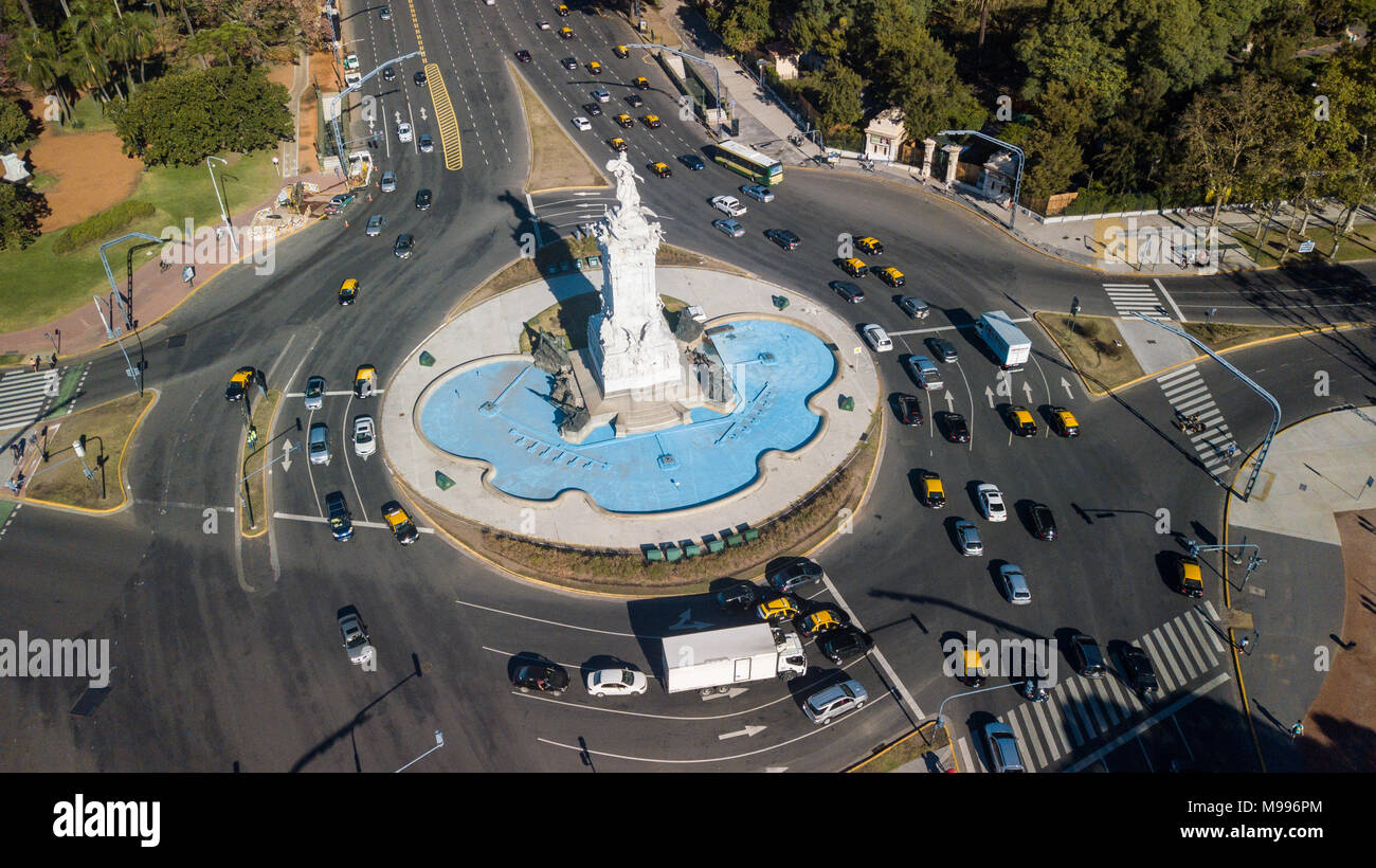 Monumento de los Españoles, oder Denkmal für die Carta Magna und vier Regionen von Argentinien, Buenos Aires, Argentinien Stockfoto