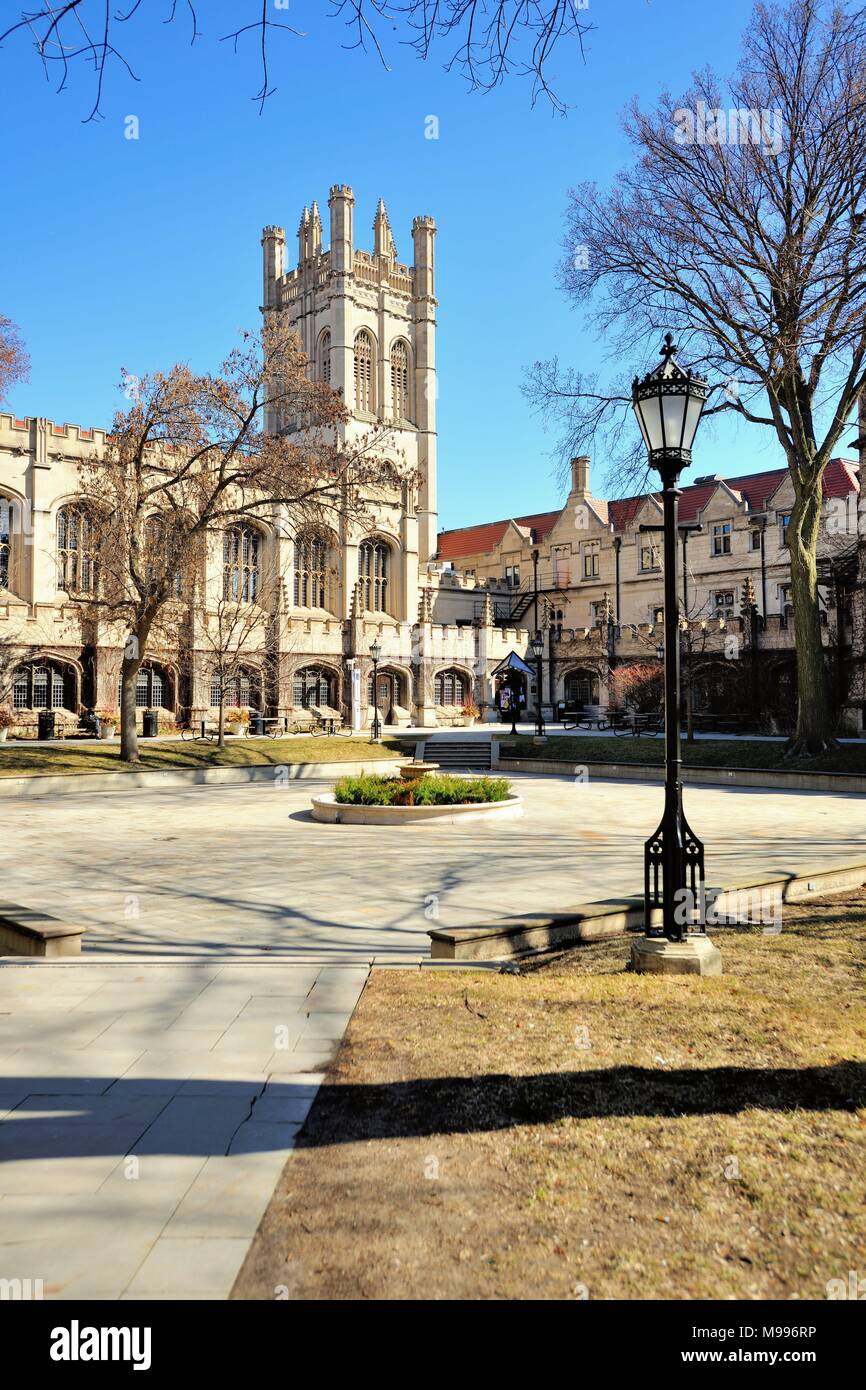 Chicago, Illinois, USA. Die Reynolds Club auf dem Campus der Universität von Chicago. Stockfoto
