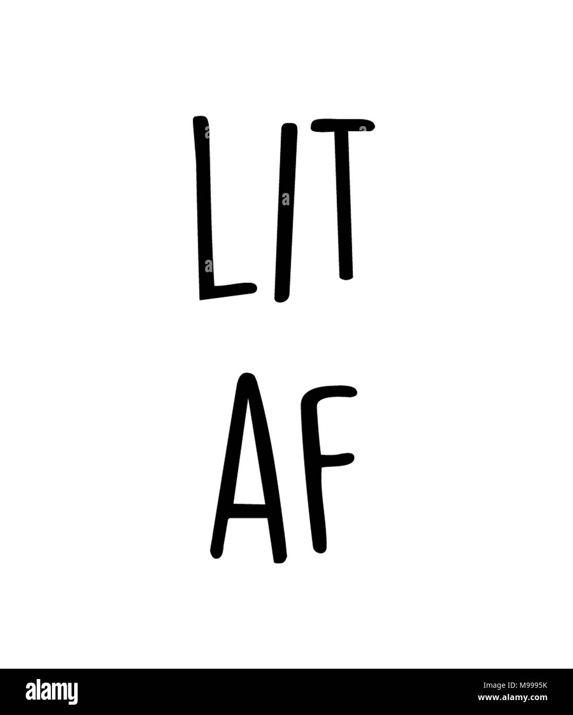 Lit af Kunst Stockfoto