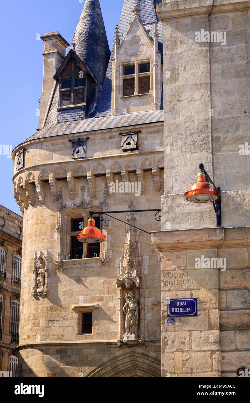 Porte Cailhau Place du Palais Bordeaux Gironde Nouvelle-Aquitaine Frankreich Stockfoto