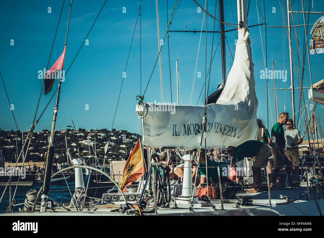 IL MORO DI VENEZIA 06.10.2017. 08.30 10-Port - Voiles de St. Tropez St. Tropez 30.09.2017 -08.10 .2017 Frankreich, Cote d'Azur Stockfoto