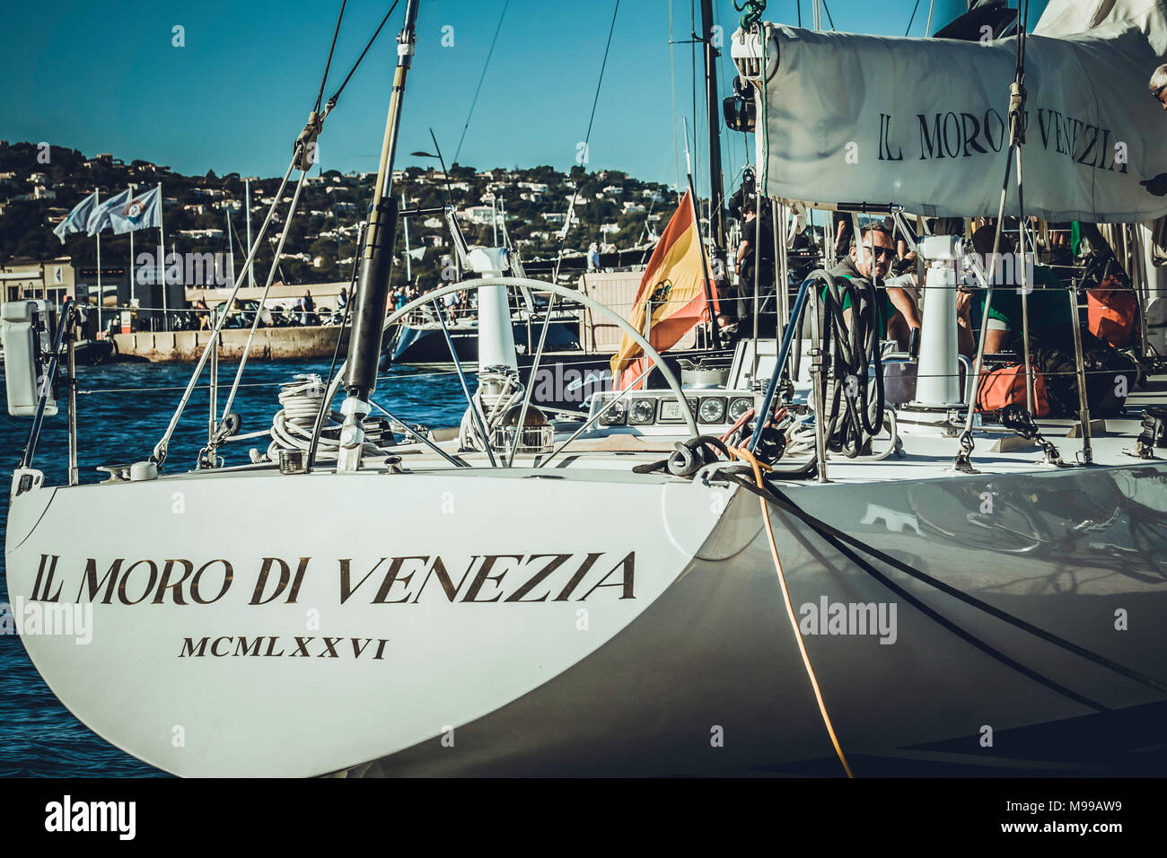 IL MORO DI VENEZIA 06.10.2017. 08.30 10-Port - Voiles de St. Tropez St. Tropez 30.09.2017 -08.10 .2017 Frankreich, Cote d'Azur Stockfoto