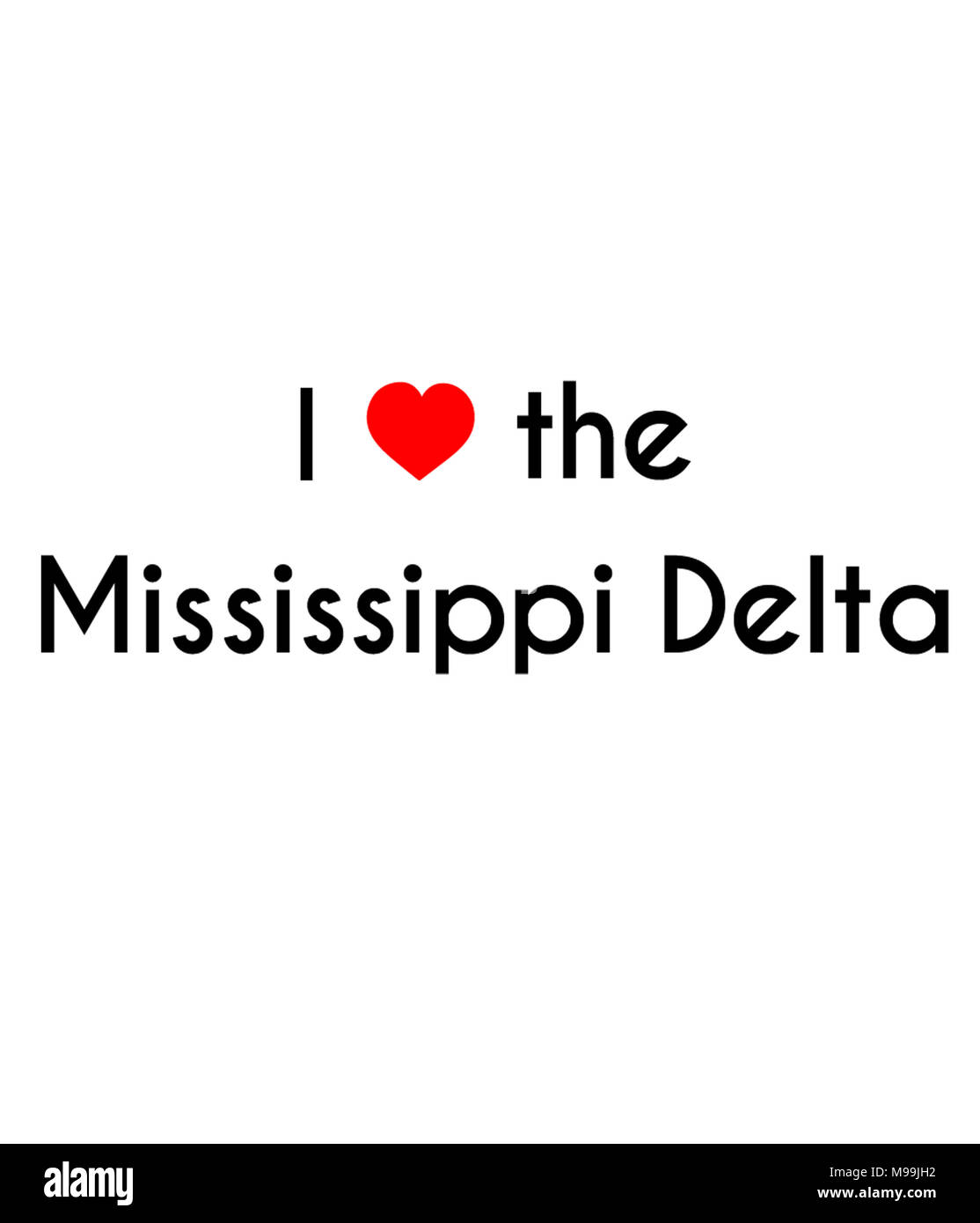 Ich liebe das Mississippi Delta Stockfoto