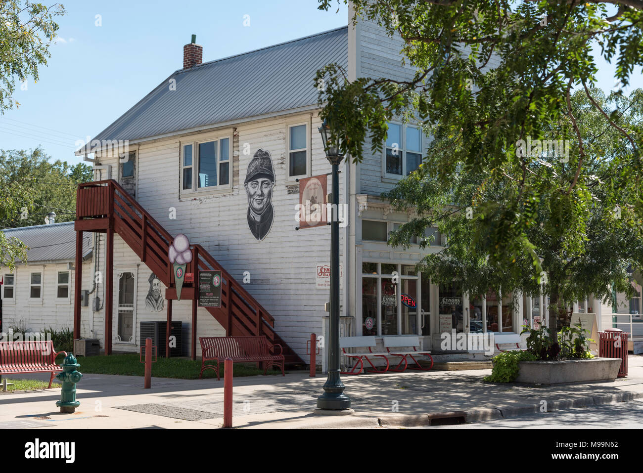 Cedar Rapids, Iowa - ca. September 2015: Bäckerei in der Tschechischen Dorf Main Street District. Stockfoto