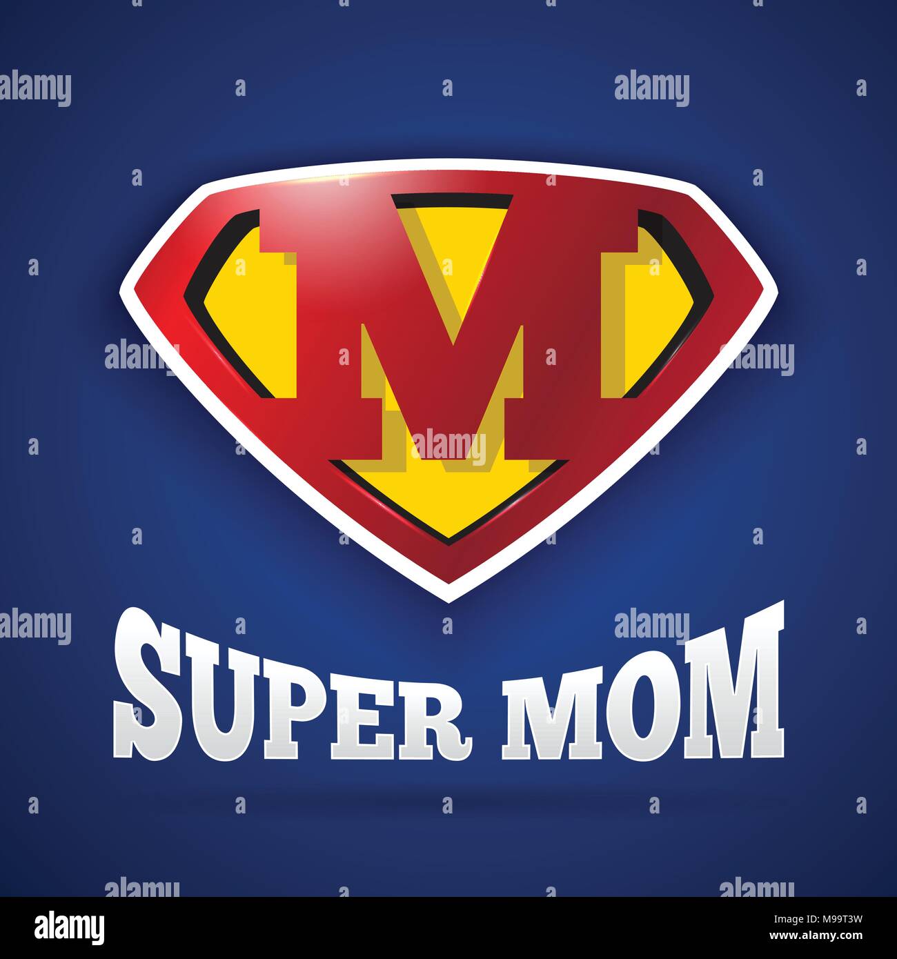 Super Mom Logo Design Fur Den Muttertag Buchstabe M Logo In Rautenform Vector Illustration Stock Vektorgrafik Alamy