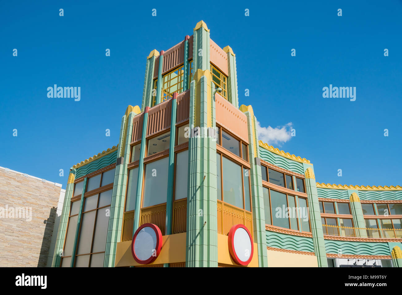 Los Angeles, FEB 18: schöne Läden in Downtown Disney District am 18.Februar, 2018 in Los Angeles Stockfoto