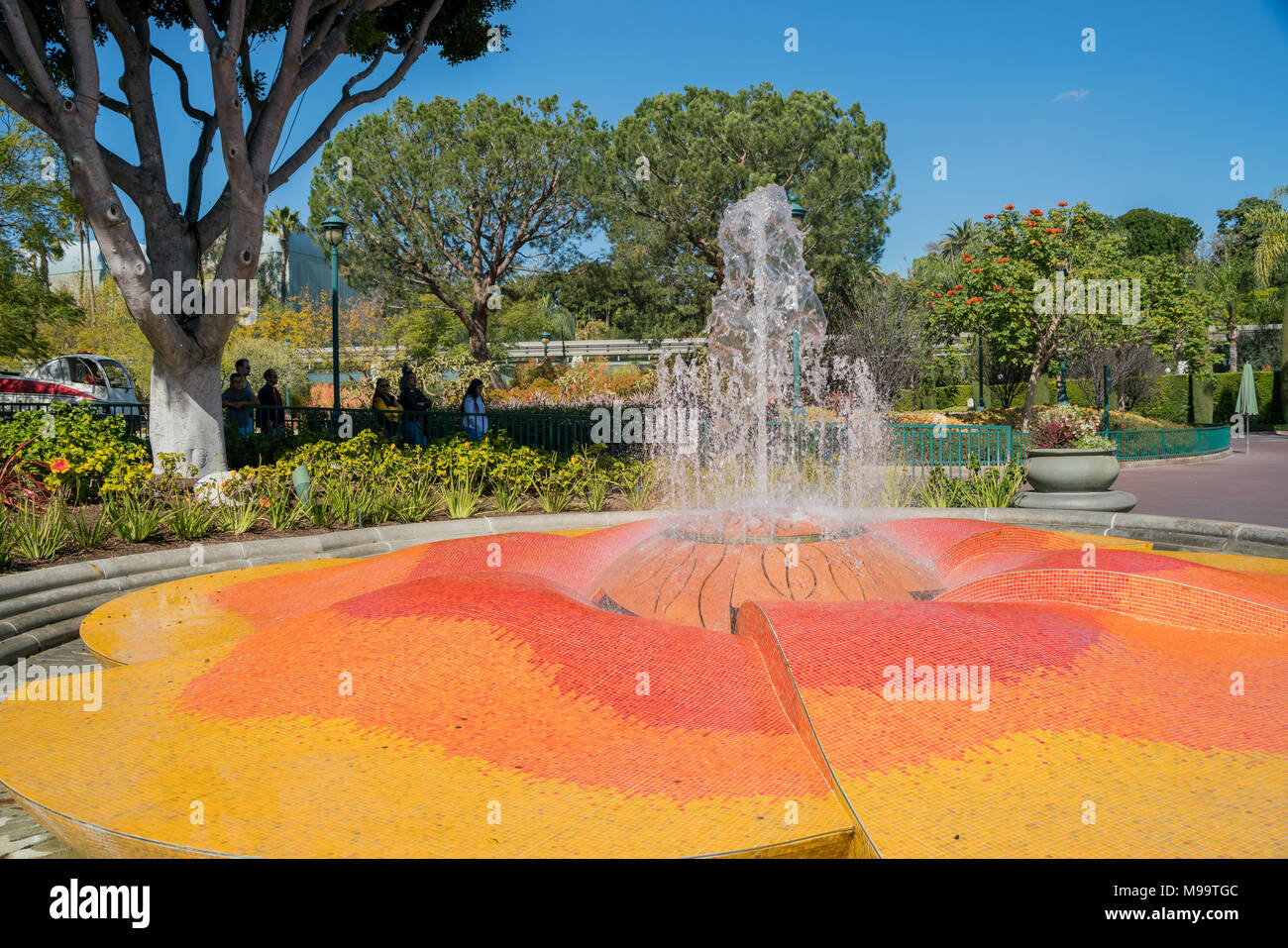 Los Angeles, FEB 18: Schönen Brunnen in Downtown Disney District am 18.Februar, 2018 in Los Angeles Stockfoto