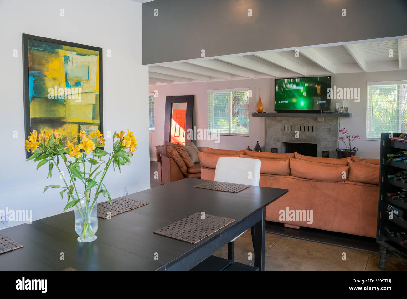 Los Angeles, FEB 18: Innenansicht eines luxuriösen Haus am 18.Februar, 2018 in Los Angeles Stockfoto