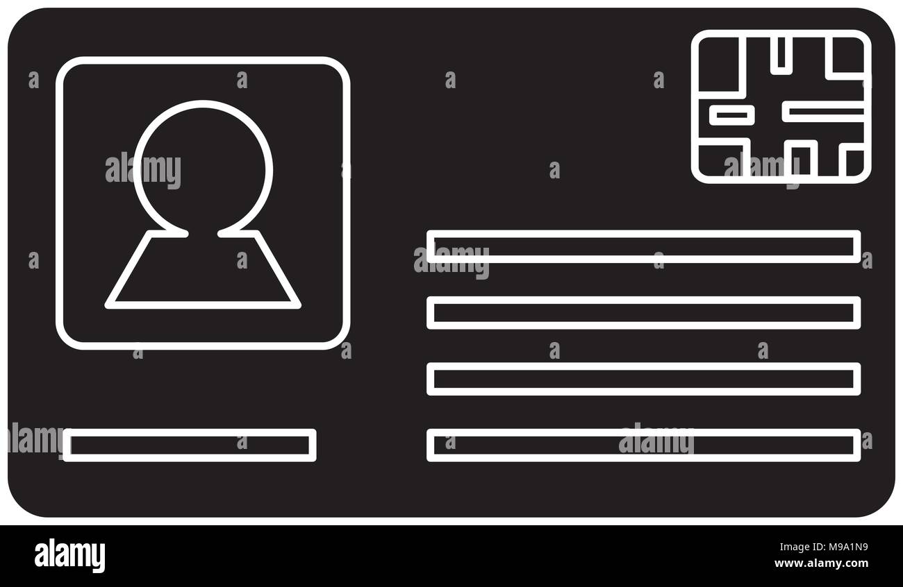 Id-Symbol auf weißem Hintergrund, Vector Illustration Stock Vektor