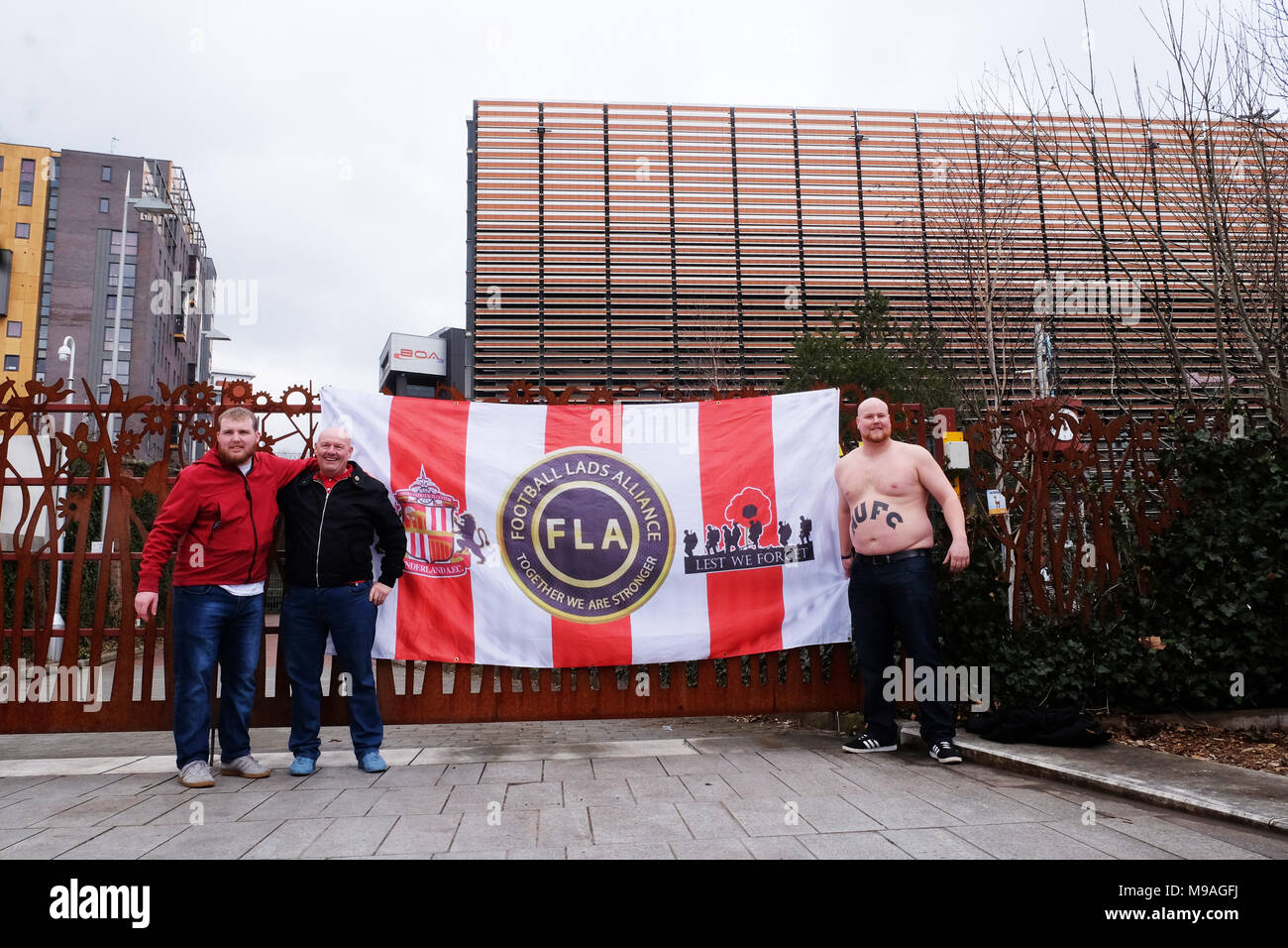 Birmingham, UK - Am Samstag, den 24. März 2018 - Demonstration und März von der Fußball-Jungs Alliance (FLA) in Birmingham. Foto Steven Mai/Alamy leben Nachrichten Stockfoto