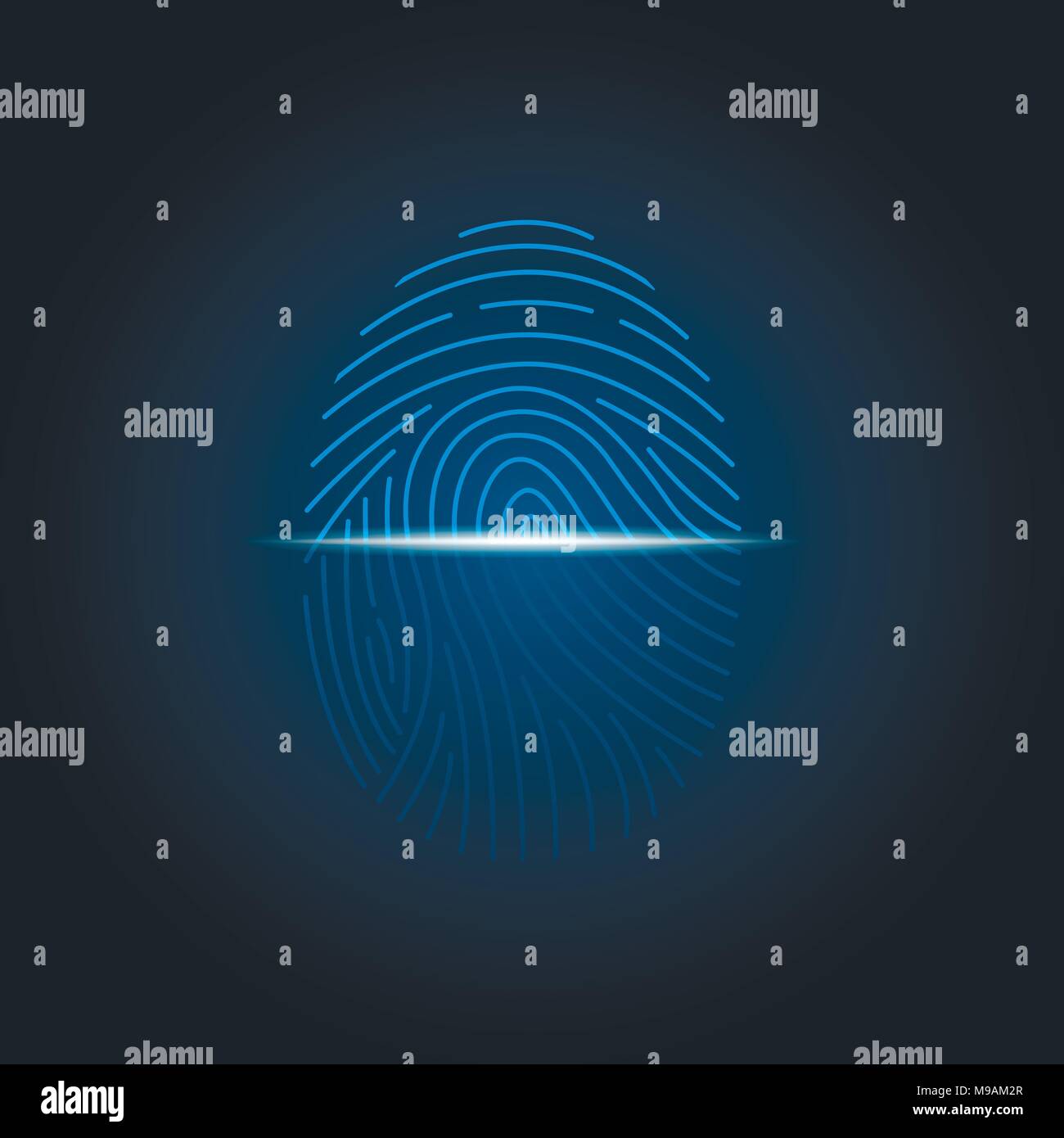 Fingerprint Symbol Scan Stock Vektor
