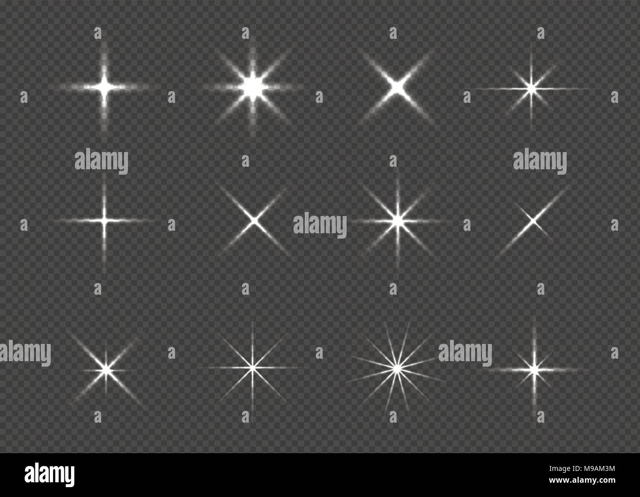 Sparkle Icon Set Stock Vektor