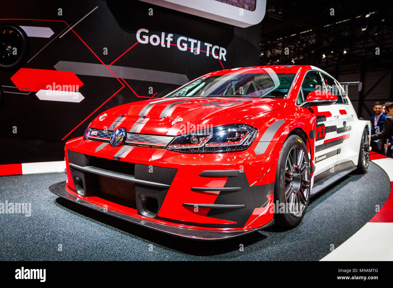 Genf, Schweiz - 17 März 2018: Golf GTI TCR Superfast Sport Auto auf dem 88.  Internationalen Automobilsalon in Genf präsentiert Stockfotografie - Alamy