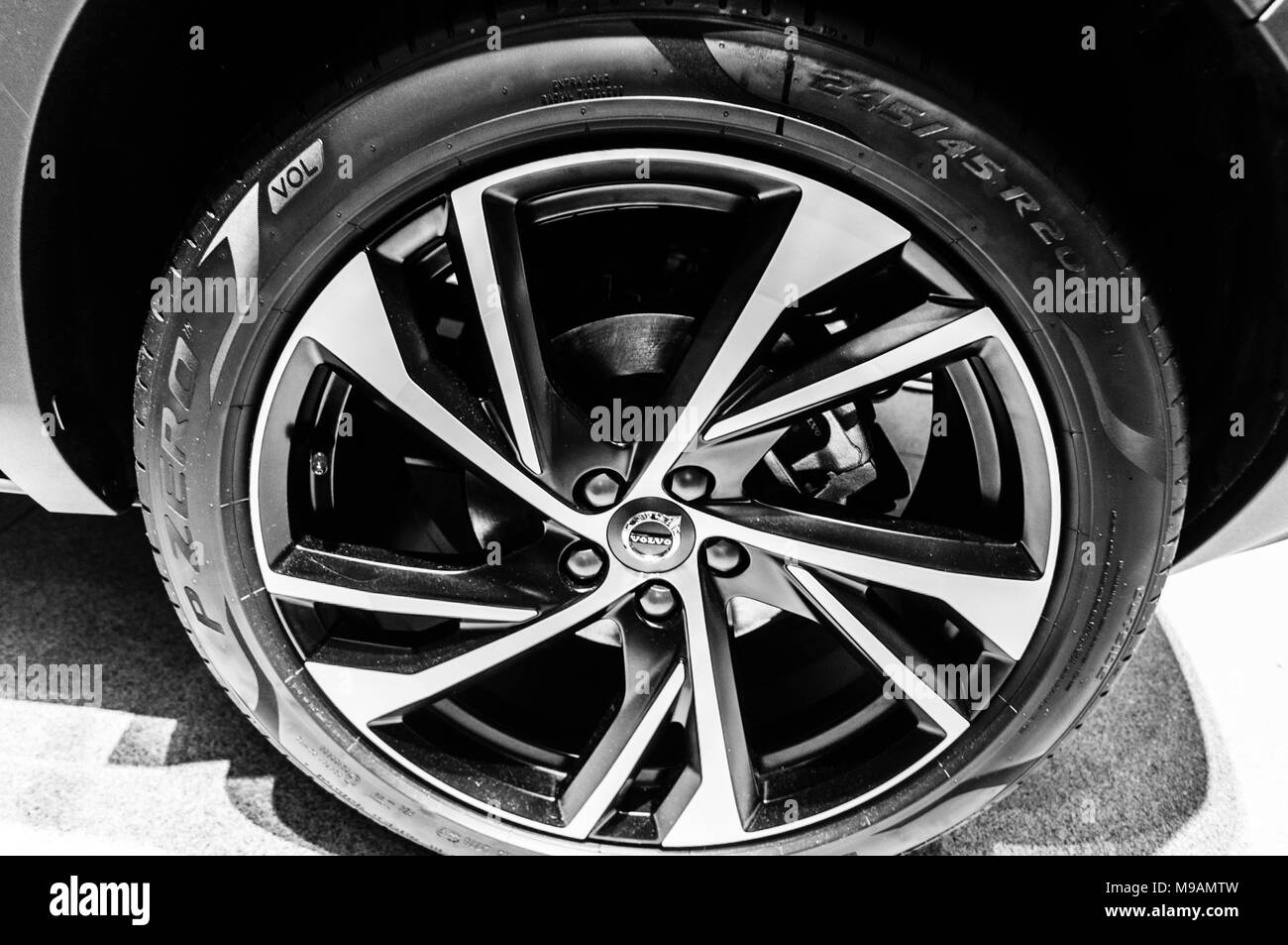 Genf, Schweiz - 17 März 2018: VOLVO RAD Superfast Sport Auto auf dem 88. Internationalen Automobilsalon in Genf präsentiert. Stockfoto