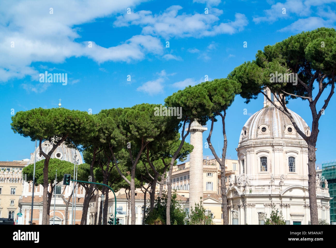 S. Maria di Loreto und SS Nome di Maria in der Trajan Forum, Rom, Italien Stockfoto