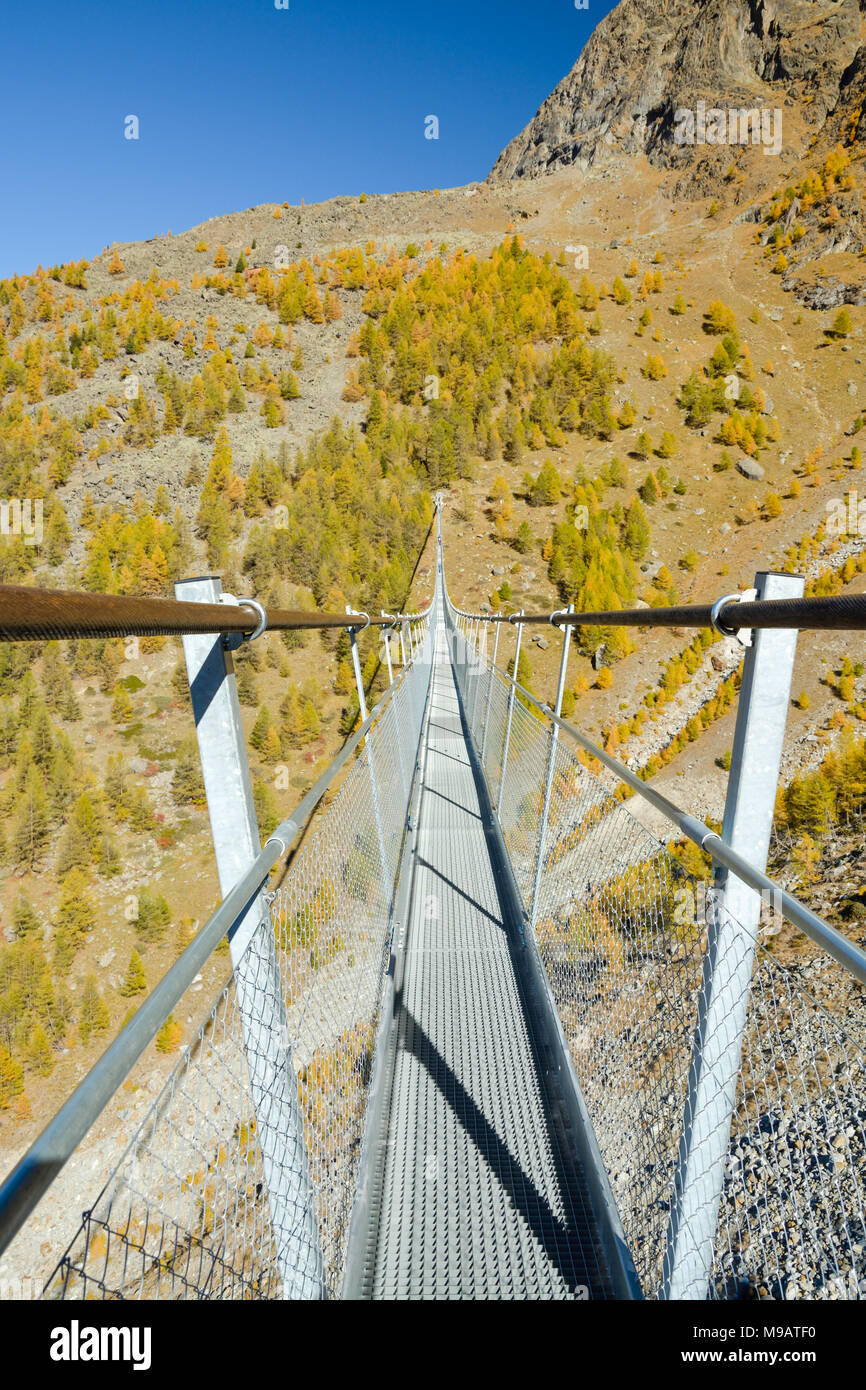 Europa Brücke, der längsten Hängebrücke der Welt Stockfoto