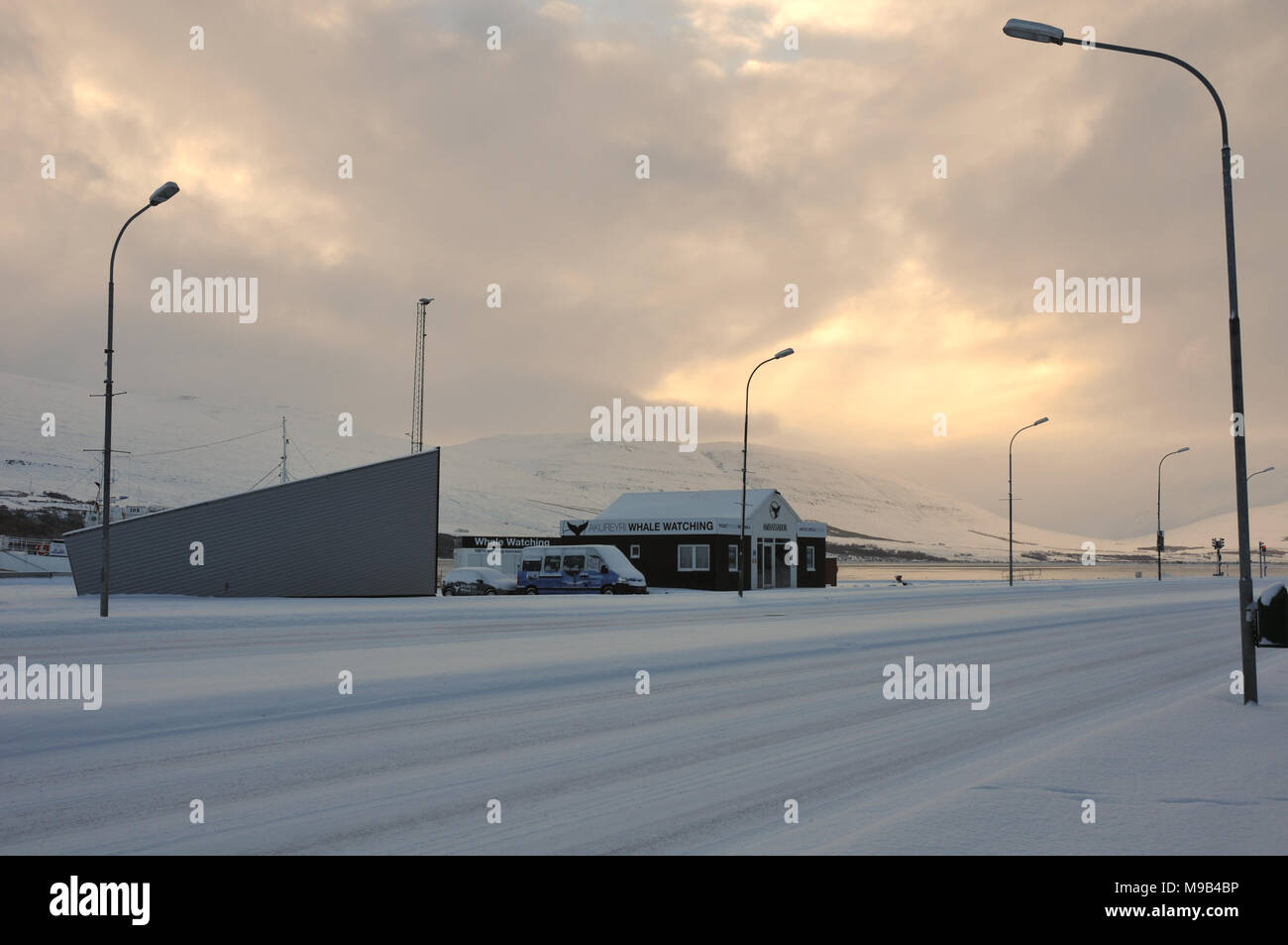 Bilder in und um Akureyri Island Stockfoto